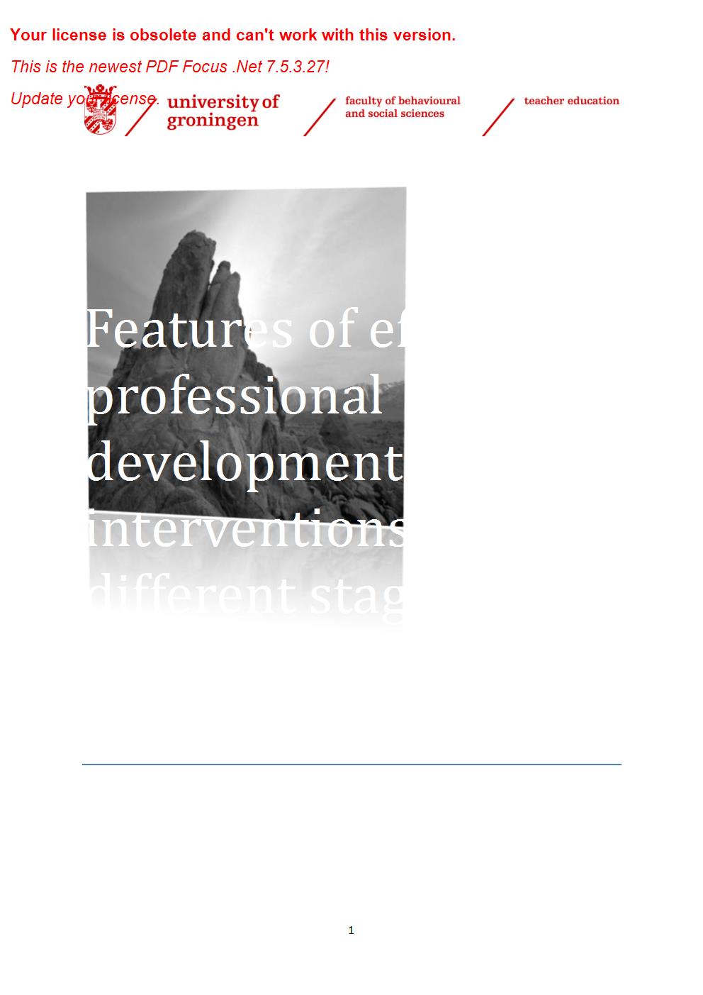 Featers of effective professional development interventions in different teacher career stages