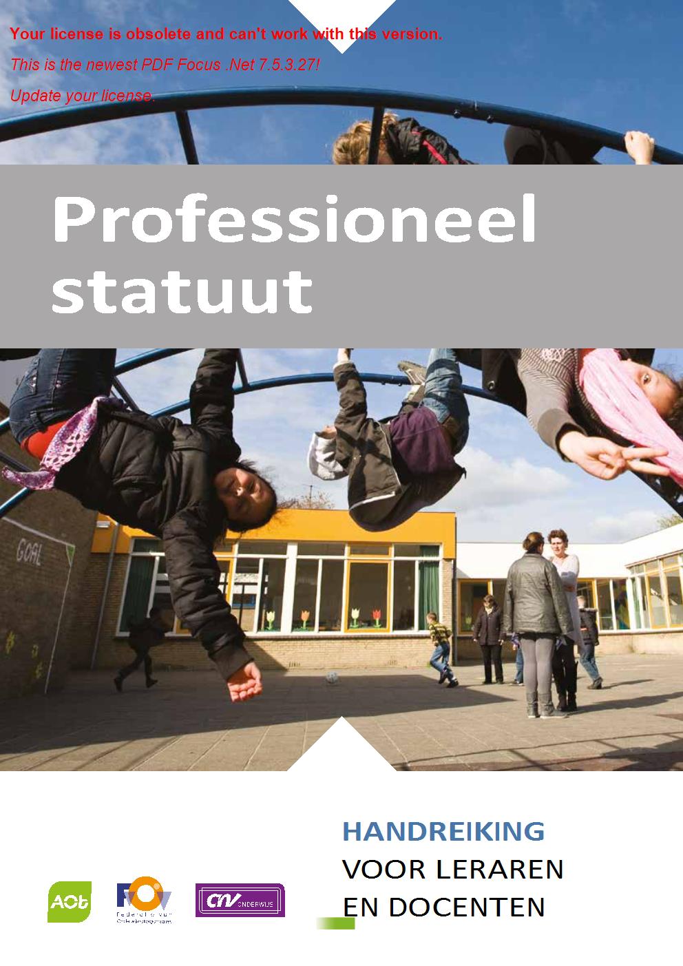 Handreiking professioneel statuut voor leraren en docenten