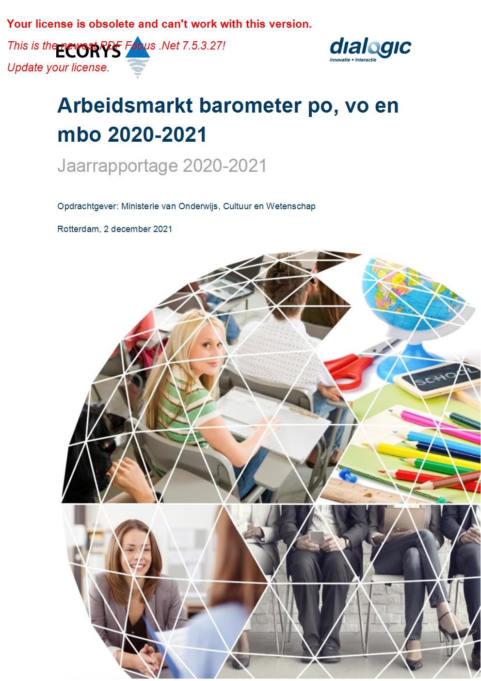 Arbeidsmarktbarometer po, vo, mbo 2020-2021