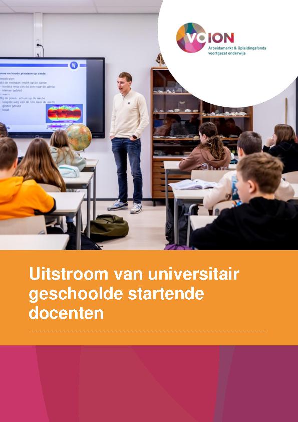 Rapport Uitstroom universitair geschoolde startende docenten - januari 2025