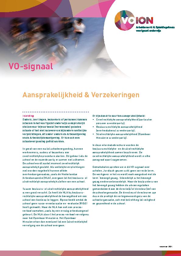 VO-signaal Aansprakelijkheid & Verzekeringen - november 2024