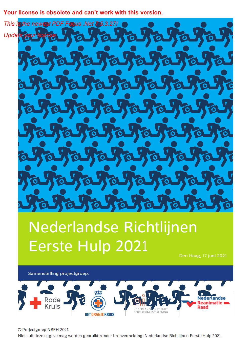 Nederlandse Richtlijnen Eerste Hulp 2021 - juni 2021